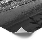 Morning loopt op de kleintafdruk van het strand poster (Hoek)