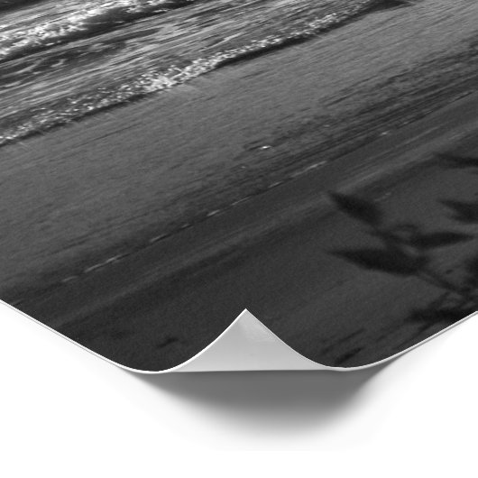 Morning loopt op de kleintafdruk van het strand poster (Hoek)