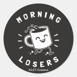Morning Losers Ronde Sticker
