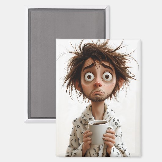 Morning Madness: koffie eerst, vragen later Magneet (Voorkant / Achterkant)
