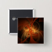 Morning Magic Abstract Art Button (vierkant) (Voorkant /achterkant)
