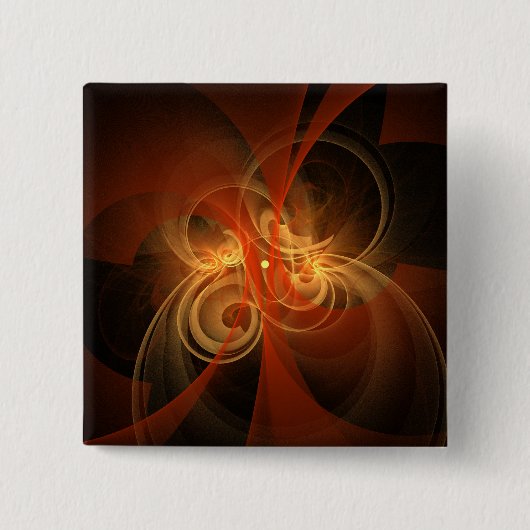 Morning Magic Abstract Art Button (vierkant) (Voorkant)