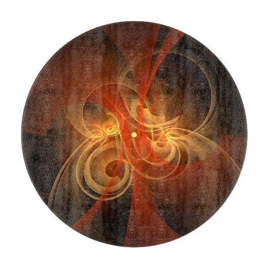 Morning Magic Abstract Art Circle Snijplank (Voorkant)