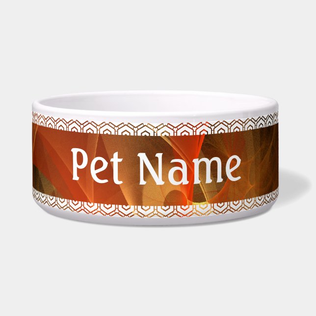 Morning Magic Abstract Art Dog Bowl Voerbakje (Voorkant)