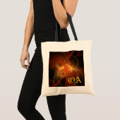 Morning Magic Abstract Art Monogram Bag Tote Bag (Voorkant (product))