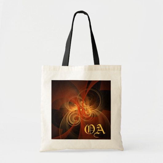 Morning Magic Abstract Art Monogram Bag Tote Bag (Voorkant)
