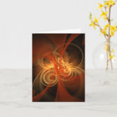 Morning Magic Abstract Art Note Card Kaart (Gele Bloem)