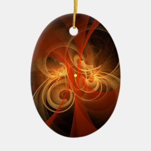 Morning Magic Abstract Art Oval Ornament (Voorkant)