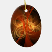 Morning Magic Abstract Art Oval Ornament (Achterkant)