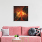 Morning Magic Abstract Art Quad Canvas afdrukken (Insitu (Woonkamer))
