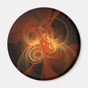 Morning Magic Abstract Art Round Magnet