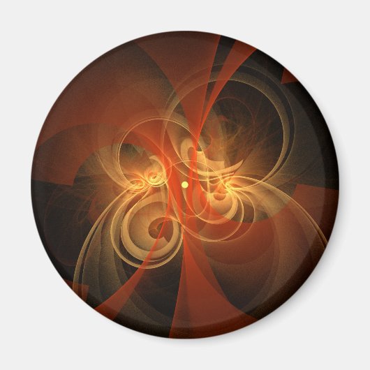 Morning Magic Abstract Art Round Magnet (Voorkant)