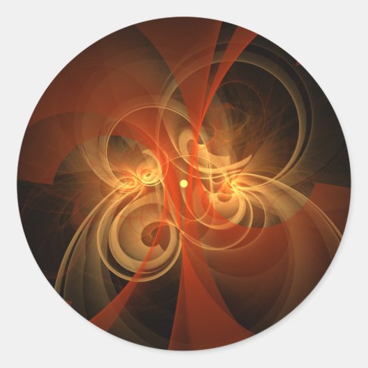 Morning Magic Abstract Art Round Sticker (Voorkant)
