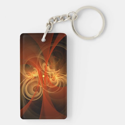 Morning Magic Abstract Art Sleutelhanger (achterkant)