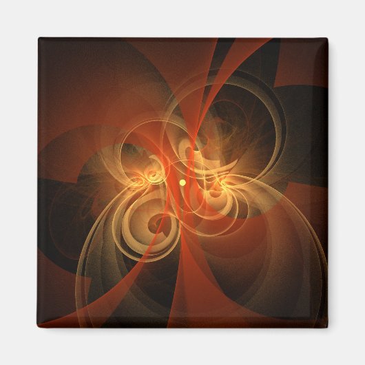 Morning Magic Abstract Art Square Magnet (Voorkant)