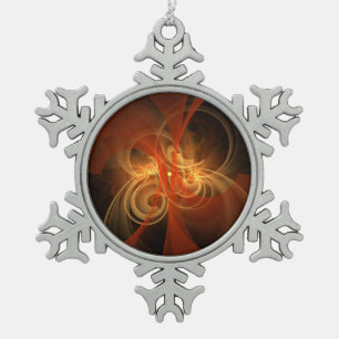 Morning Magic Abstract Art Tin Sneeuwvlok Ornament