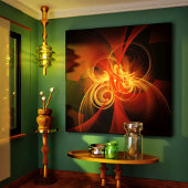 Morning Magic Abstract Art Wrapped Canvas Print