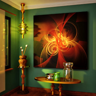 Morning Magic Abstract Art Wrapped Canvas Print