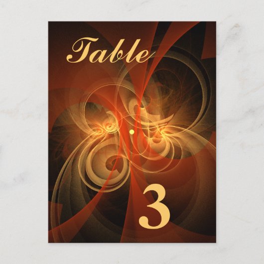 Morning Magic Table Number Briefkaart (Voorkant)