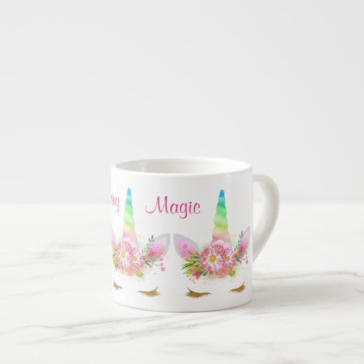 Morning Magic Unicorn Rainbow Espresso Kop (Voorkant rechts)