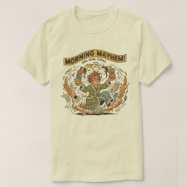 Morning Mayhem – Funny Coffee Chaos T-shirt