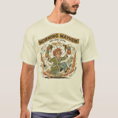 Morning Mayhem – Funny Coffee Chaos T-shirt (Voorkant)