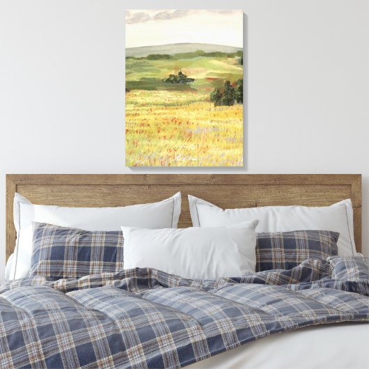 Morning Meadow Canvas Afdruk (Insitu (Slaapkamer))