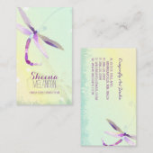 Morning Meadow Dragonfly Elegant Visitekaartjes (Voorkant / Achterkant)