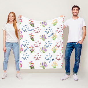 Morning Meadow Wildflower & Butterfly Throw Deken