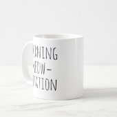 Morning Meow‑ditation Calm Typography Cat Koffiemok (Voorkant links)