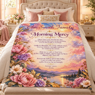 Morning Mercy | Bloemrijke Zonsopgang Gebed Sherpa Deken