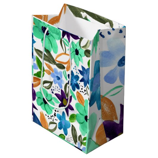 Morning Mint medium geschenktas Medium Cadeauzakje (Voorkant Gekanteld)