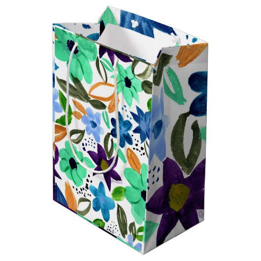 Morning Mint medium geschenktas Medium Cadeauzakje (Achterkant Gekanteld)