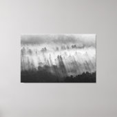 Morning Mist aan de bergkant Canvas Afdruk (Voorkant)