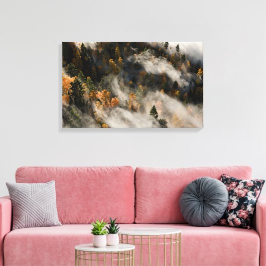 Morning Mist Canvas Afdruk (Insitu (Woonkamer))