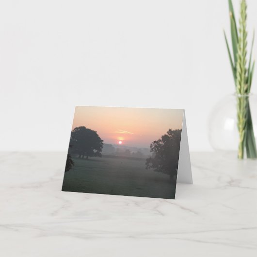 Morning Mist Feestdagen Kaart (Voorkant)