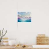 Morning Mist in een Alpenvallei Poster (Keuken)