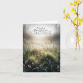 Morning Mist in Meadow Sympathy Thank You Card Kaart (Gele Bloem)