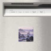 Morning mist langs de kust van Oregon bij Nesika, Magneet (Insitu (Vaatwasser))