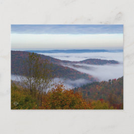 Morning mist on the mountains briefkaart