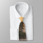 Morning Mist op de rivier in de Pines Stropdas (Gebonden)