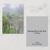 Morning Mist op Pond ATC Visitekaartje (Voorkant / Achterkant)