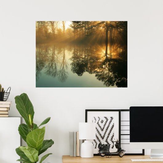 Morning Mist Poster (Thuiskantoor)