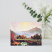 Morning Mist Rising in Plymouth, NH Briefkaart (Staand voorkant)