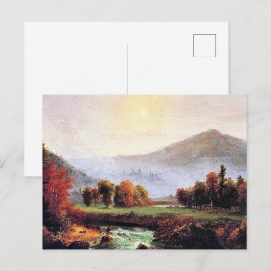 Morning Mist Rising in Plymouth, NH Briefkaart (Voorkant / Achterkant)