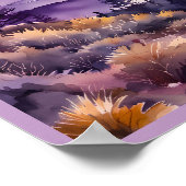 Morning Mist Smokey Mountains Waterverf Square Poster (Hoek)