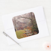 Morning Mist Vierkante Sticker (Envelop)