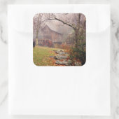 Morning Mist Vierkante Sticker (Tas)