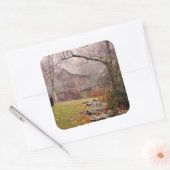 Morning Mist Vierkante Sticker (Envelop)