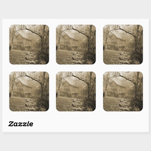 Morning Mist Vierkante Sticker (Vel)